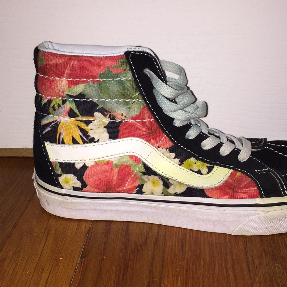 Vans floral high tops